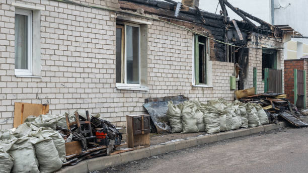 Professional Fire Damage Restoration technician working in Luke Air Force Base, AZ